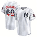 Custom New York Yankees White USA 250 Fourth of July Limited Baseball Stitched Jersey