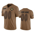 Custom P.Steelers Active Player 2023 Brown Salute To Setvice Limited Stitched Football Jersey Marou