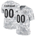 Custom P.Steelers Active Player 2024 F.U.S.E Arctic Camo Salute To Service Limited Stitched Football Jersey Marou