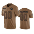 Custom S.Seahawks Active Player 2023 Brown Salute To Service Limited Stitched Football Jersey Marou