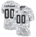 Custom S.Seahawks Active Player 2024 F.U.S.E Arctic Camo Salute To Service Limited Stitched Football Jersey Marou