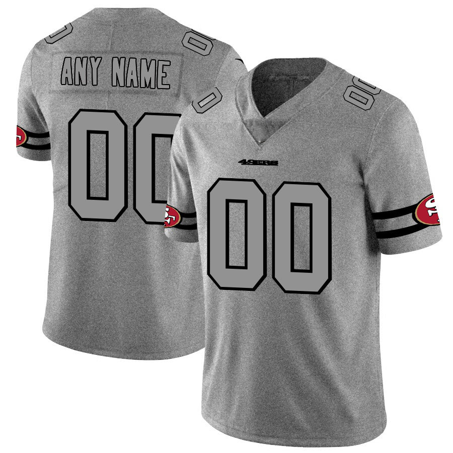 Custom SF.49ers 2019 Gray Gridiron Gray Vapor Untouchable Limited Football Jersey Marou