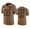 Custom T.Titans Active Player Brown 2023 Salute To Service Stitched Football Jersey Marou