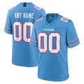 Custom New T.Titans Light Blue Game Stitched Football Jersey