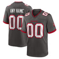 Custom TB.Buccaneers Pewter Alternate Game Football Jersey Marou