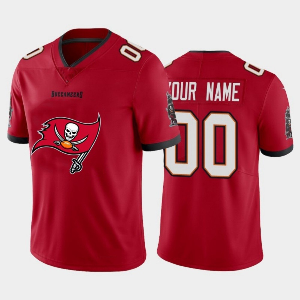 Custom TB.Buccaneers Red Team Big Logo Vapor Untouchable Limited Stitched Football Jerseys