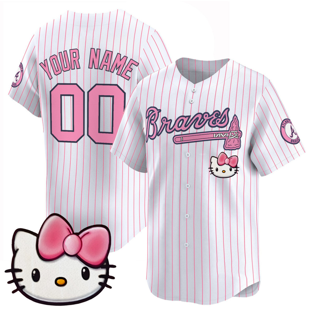 Custom Atlanta Braves Hello Kitty x Sanrio Friends Vapor Premier Limited Baseball Stitched Jersey