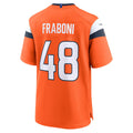 D.Broncos #48 Mitchell Fraboni Orange Team Game Stitched Football American Jersey