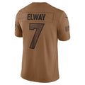 D.Broncos #7 John Elway Brown Salute To Service Retired Player Limited Stitched Football American Jersey