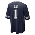 D.Cowboys Number #1 Dad Navy Game Stitched Football American Jersey