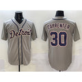 Detroit Tigers #30 Kerry Carpenter Grey Cool Base Stitched Baseball Jersey