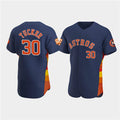 Houston Astros #30 Kyle Tucker Navy 60th Anniversary Flex Base Stitched Baseball Jersey