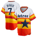 Houston Astros #7 Craig Biggio White Home Cooperstown Collection Player Baseball Jersey