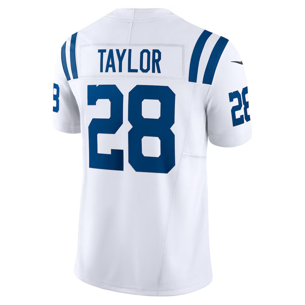 IN.Colts #28 Jonathan Taylor Vapor F.U.S.E. Limited Football Stitched Jersey - White