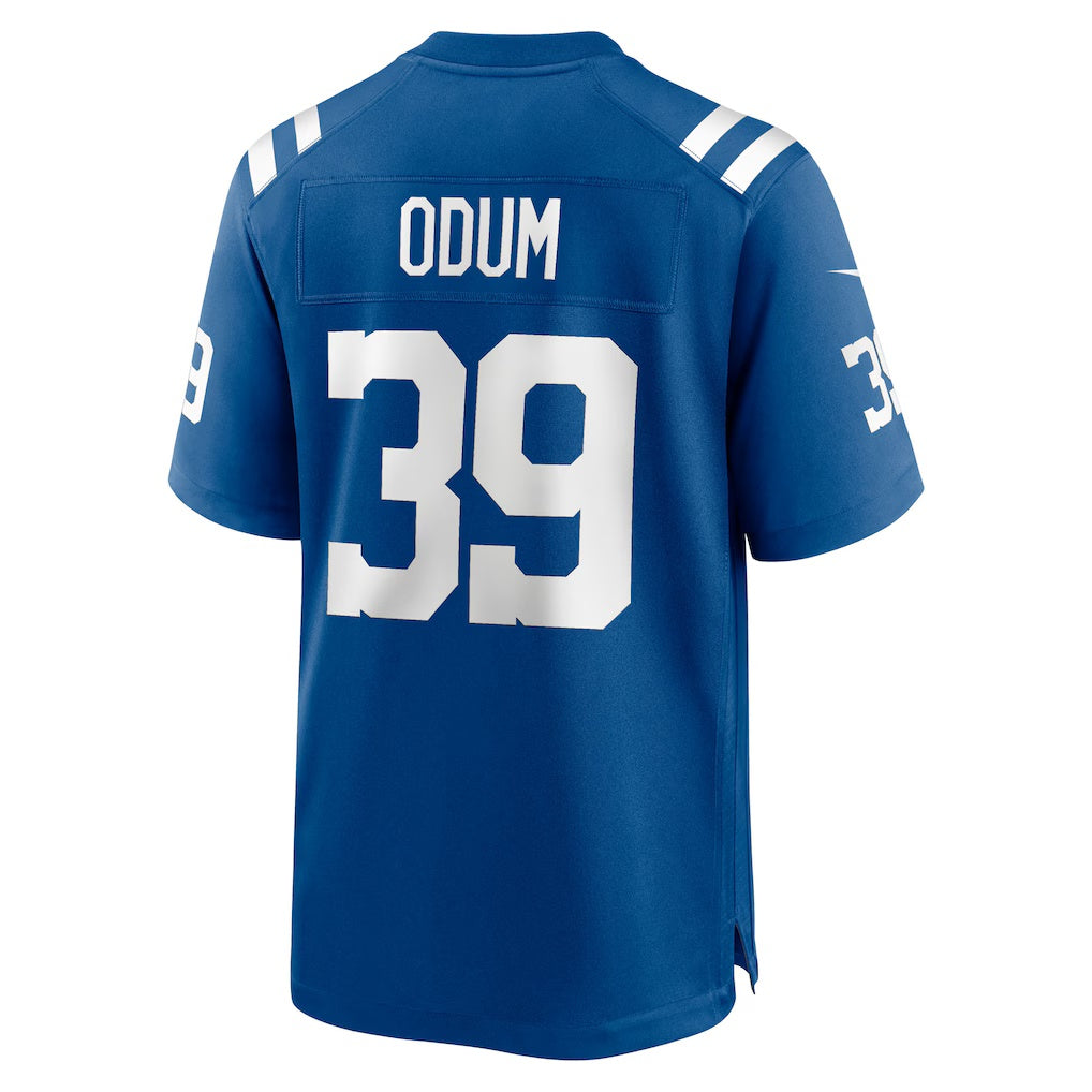 IN.Colts #39 George Odum Royal Team Game Football Stitched Jersey