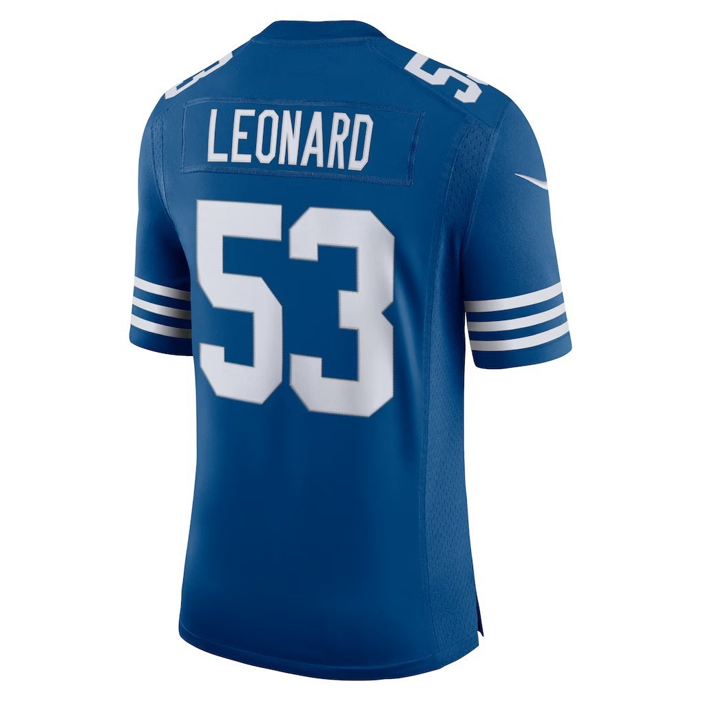 IN.Colts #53 Darius Leonard Royal Alternate Vapor Limited Football Stitched Jersey