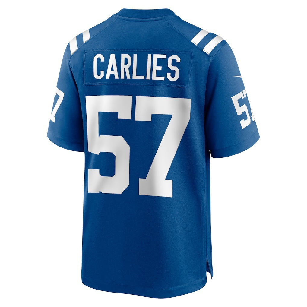 IN.Colts #57 Jaylon Carlies Royal Game Football Stitched Jersey