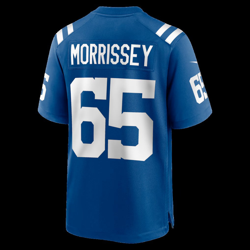 IN.Colts #65 Jimmy Morrissey Royal Team Game Football Stitched Jersey