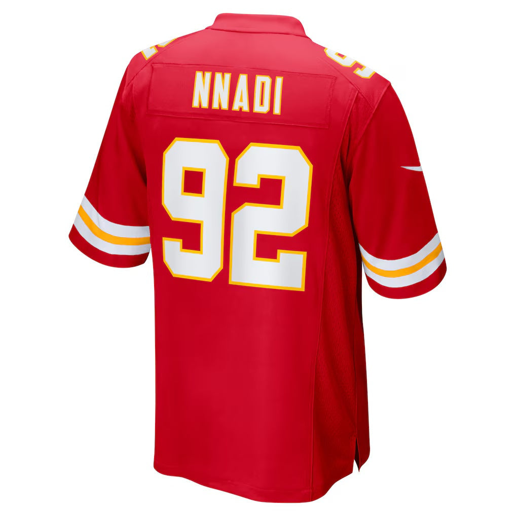 KC.Chiefs #92 Derrick Nnadi Red Team Game Football Jersey MAROU