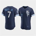 Kansas City Royals #7 Bobby Witt Jr. 2022 Navy City Connect Flex Base Stitched Baseball Jersey