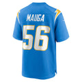 LA.Chargers #56 Kanai Mauga Powder Blue Team Game Football Jersey Marou
