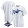 Los Angeles Dodgers Blank White 2024 World Series Champions Cool Base Stitched Baseball Jersey
