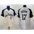 Los Angeles Dodgers #17 Shohei Ohtani White Black Mexico 2025 LA Gothic Style With Fernando Patch Vapor Premier Limited Stitched Baseball Jersey