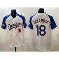 Los Angeles Dodgers #18 Yoshinobu Yamamoto White Royal 2025 World Series Patch Limited Stitched Baseball Jersey