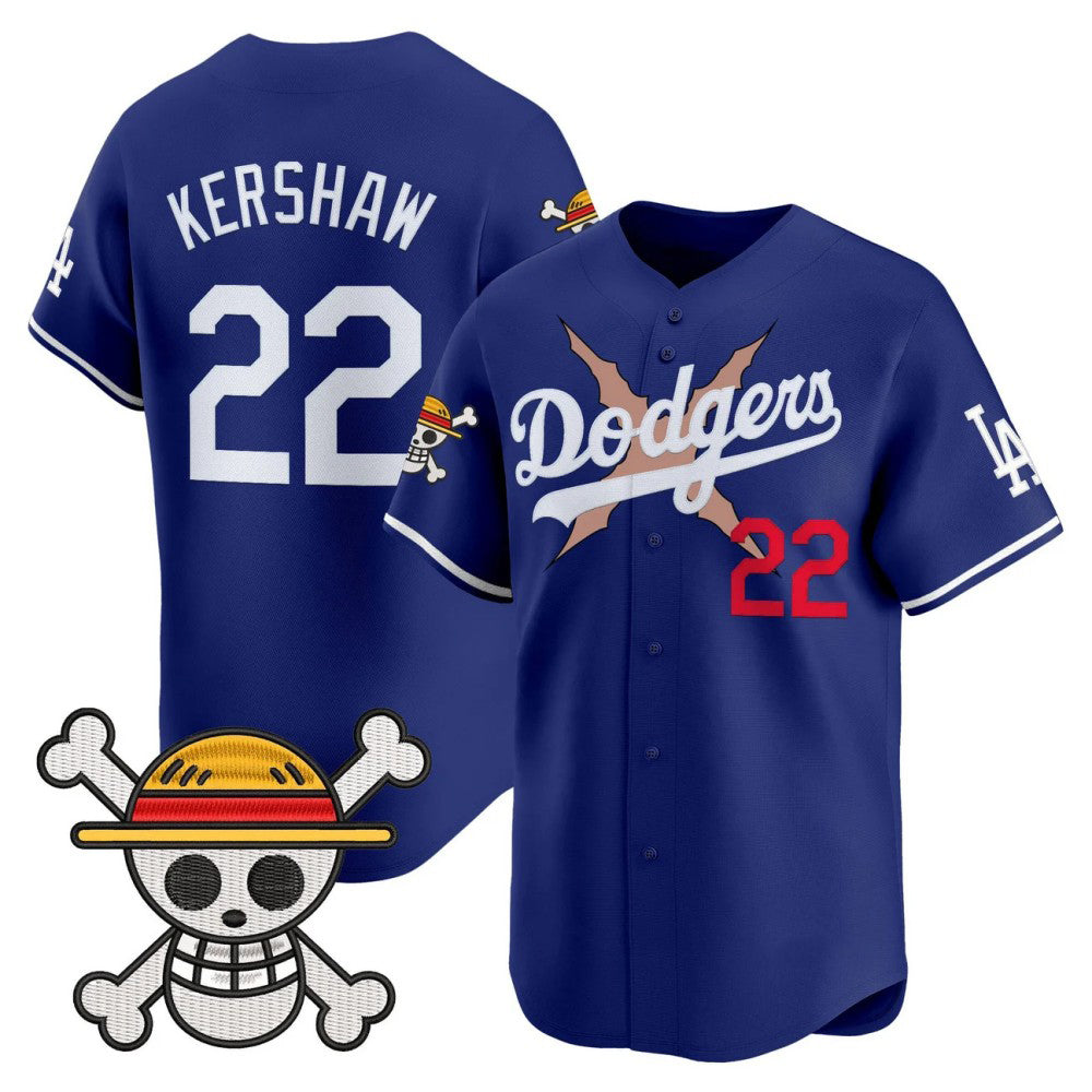 Los Angeles Dodgers #22 Clayton Kershaw Royal x One Piece Vapor Premier Limited Baseball Stitched Jersey