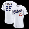 Los Angeles Dodgers #25 Tommy Edman White 2026 Gold Collection Authentic Baseball Jersey
