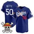 Los Angeles Dodgers #50 Mookie Betts Royal x One Piece Vapor Premier Limited Baseball Stitched Jersey