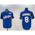 Los Angeles Dodgers #8 Enrique Hernández Royal 2024 World Series City Connect Cool Base Stitched Baseball Jersey