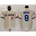 Los Angeles Dodgers #8 Kobe Bryant Number Cream 2024 City Connect Limited Stitched Baseball Jersey