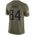 MN.Vikings #84 Randy Moss Olive Salute To Service Retired Player Limited Jersey