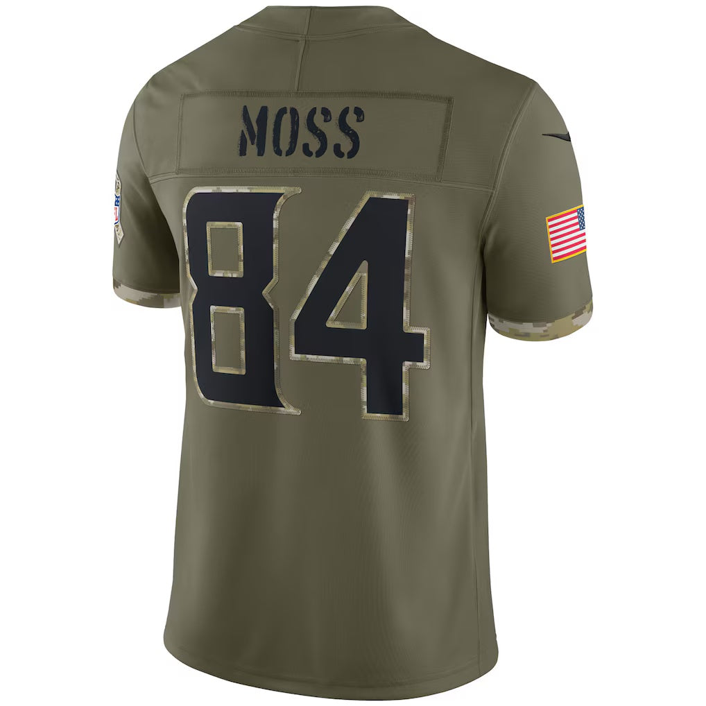 MN.Vikings #84 Randy Moss Olive Salute To Service Retired Player Limited Jersey