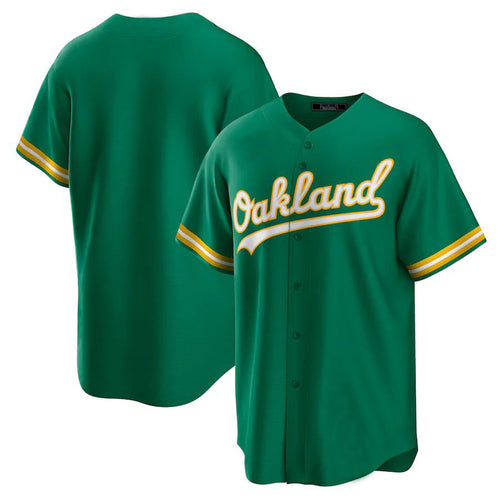 Athletics Blank Player Green Alternate Replica Baseball Jerseys