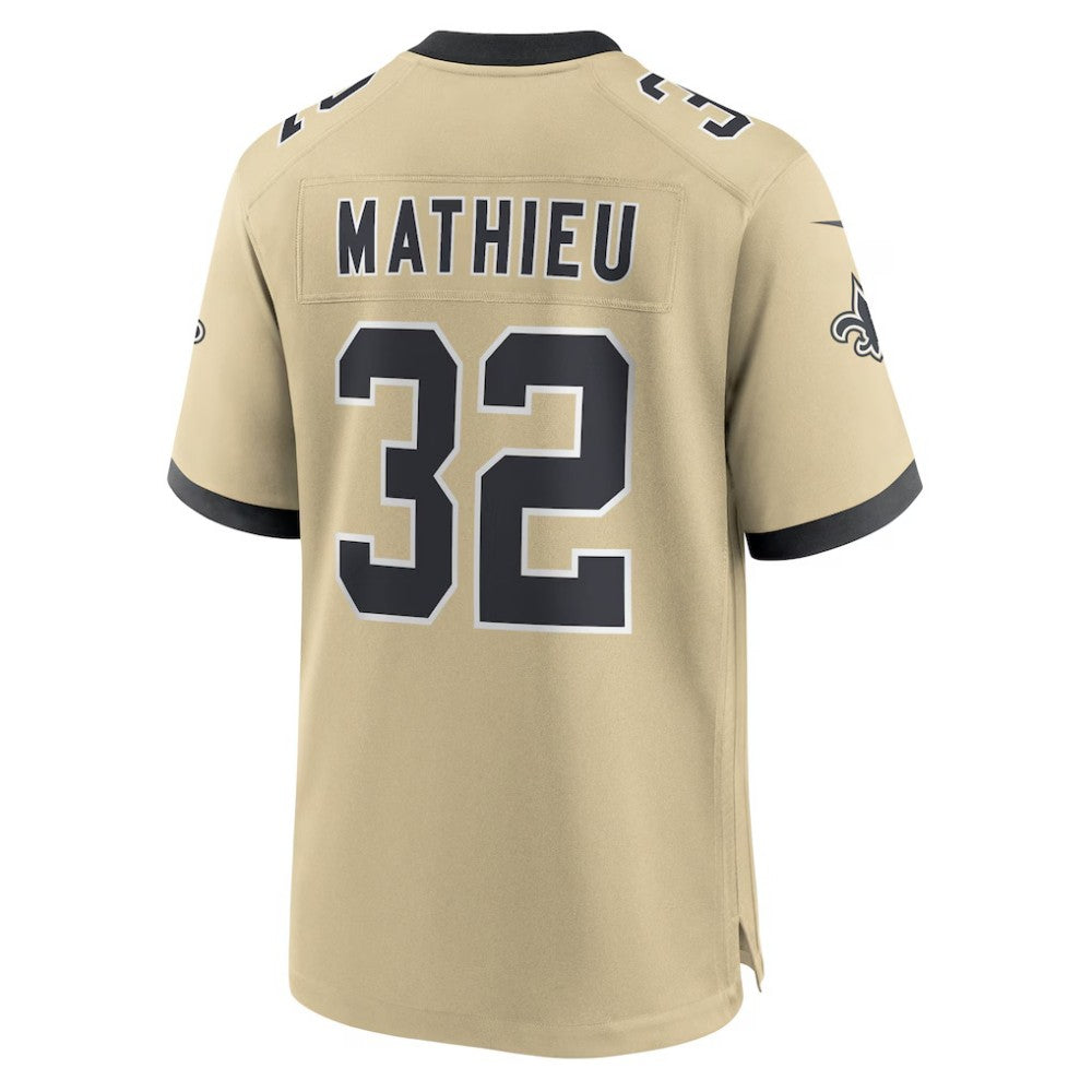New Orleans Saints #32 Tyrann Mathieu Gold Gameday Golds Alternate Game Football Stitched Jersey