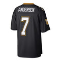 NO.Saints #7 Morten Andersen Mitchell & Ness Black Retired Player Legacy Replica Stitched Football Jersey