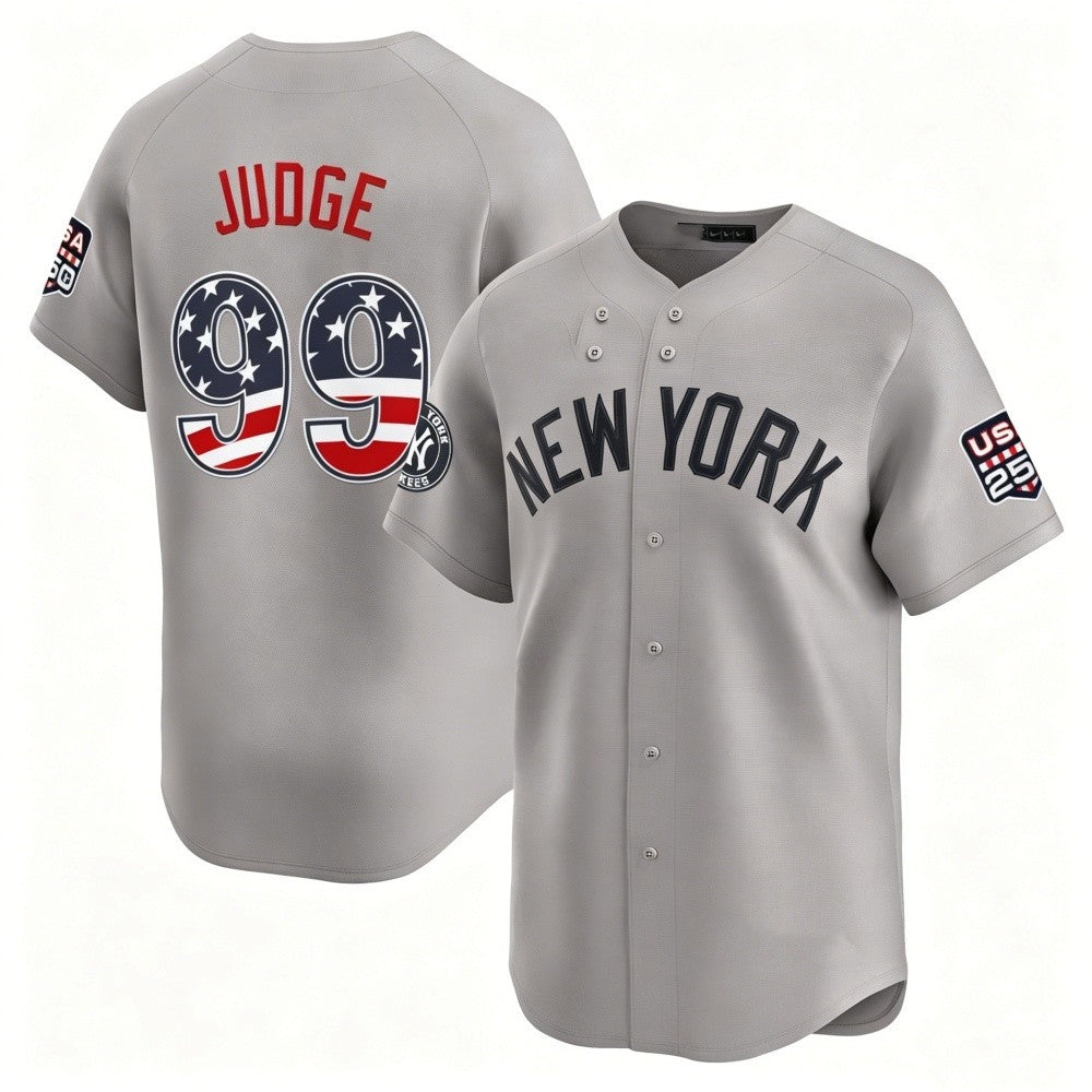 New York Yankees #99 Aaron Judge Gray USA 250 Fourth of July Limited Baseball Stitched Jersey
