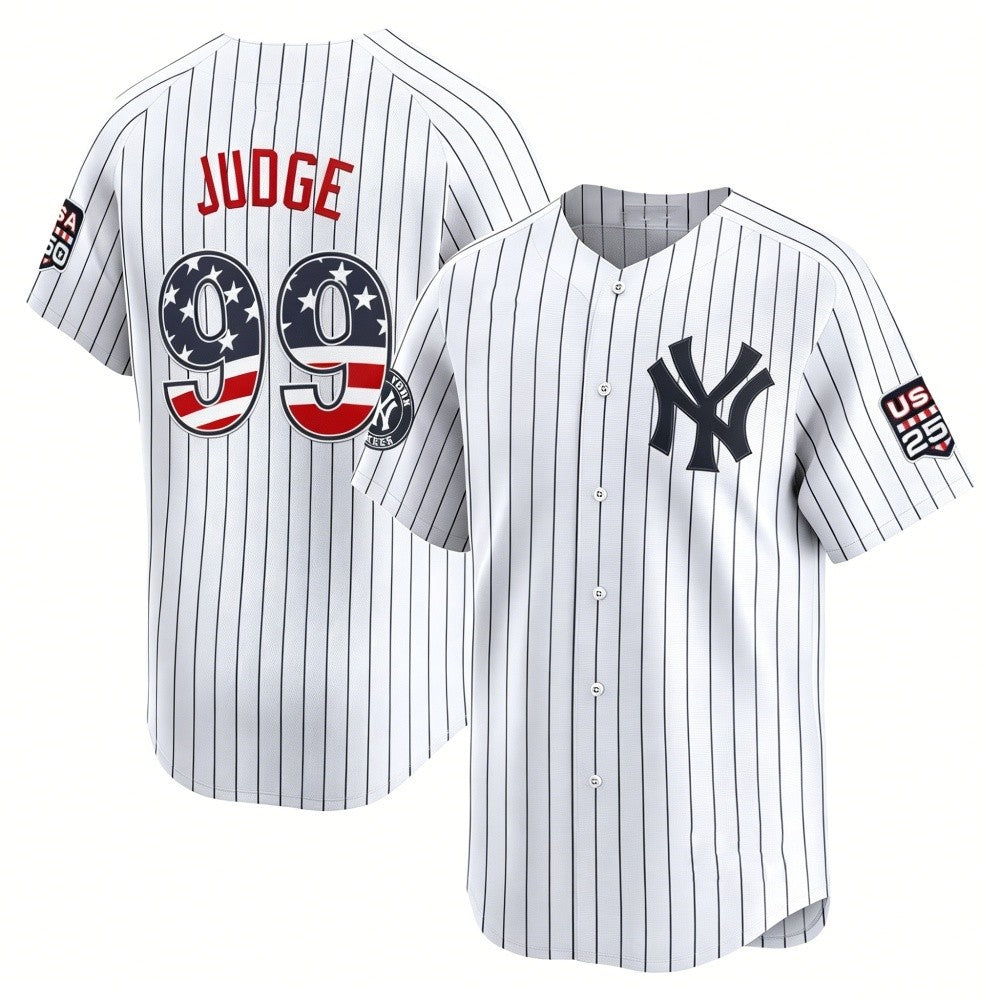 New York Yankees #99 Aaron Judge White USA 250 Fourth of July Limited Baseball Stitched Jersey