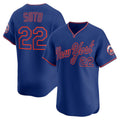 New York Mets #22 Juan Soto Royal Alternate Limited Player Baseball Jersey