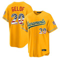 Oakland Athletics #20 Zack Gelof Player Gold USA 250 Fourth of July Home Game Stitched Baseball Jersey