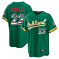 Oakland Athletics #22 Jeff McNeil Player Kelly Green USA 250 Fourth of July Home Game Stitched Baseball Jersey