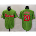Philadelphia Phillies #28 Alec Bohm Green With Patch Stitched Cool Baseball Jersey