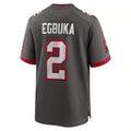 TB.Buccaneers #2 Emeka Egbuka Pewter Alternate Game Player American Football Jerseys