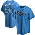 Tampa Bay Rays #50 Charlie Morton Light Blue Alternate Replica Baseball Jersey
