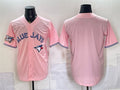 Toronto Blue Jays Blank Pink 50 Seasons Patch Stitched Baseball Jersey