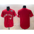 Toronto Blue Jays Blank Red 2025 World Series Home Cool Base Stitched Baseball Jersey
