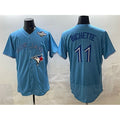 Toronto Blue Jays #11 Bo Bichette Blue 2025 World Series Flex Base Stitched Baseball Jersey