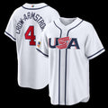 USA Baseball #4 Pete Crow-Armstrong 2026 World Baseball Classic Home Stadium Baseball Jersey - White
